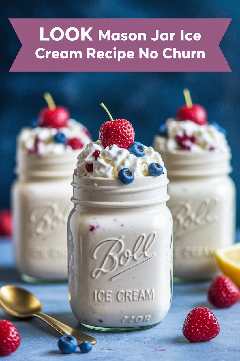 mason jar ice cream recipe no churn
