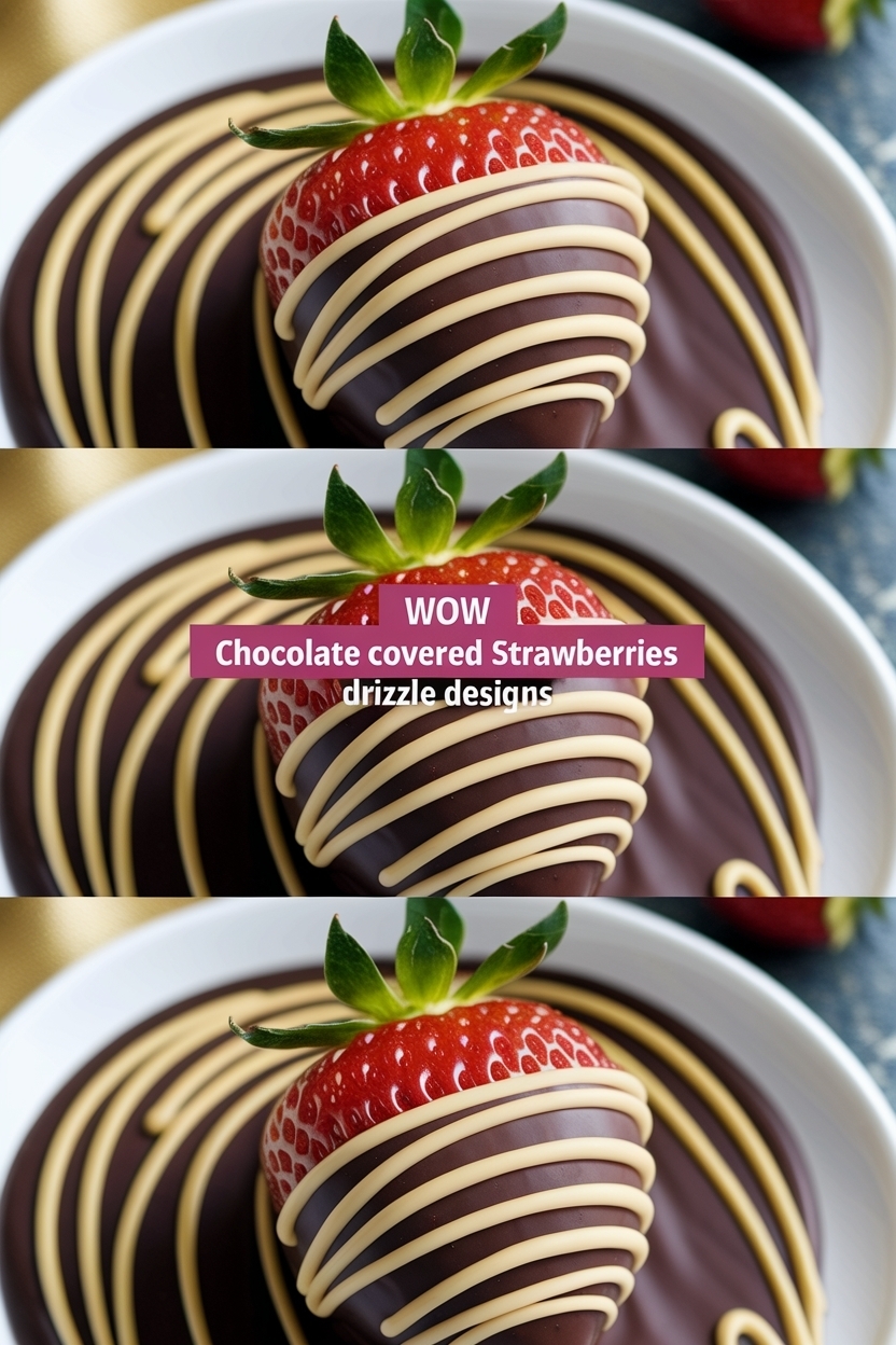chocolate covered strawberries drizzle designs