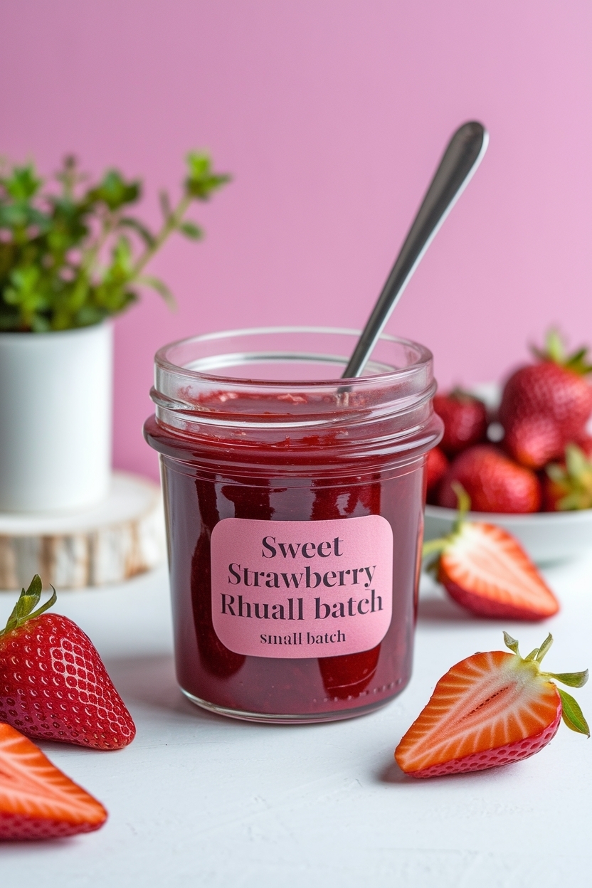 strawberry rhubarb jam small batch