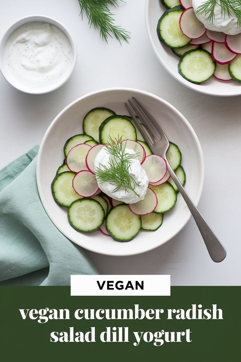 cucumber radish salad dill yogurt