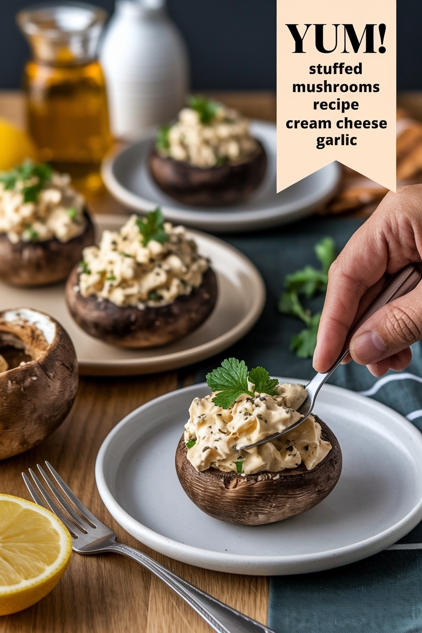 stuffed mushrooms recipe cream cheese garlic