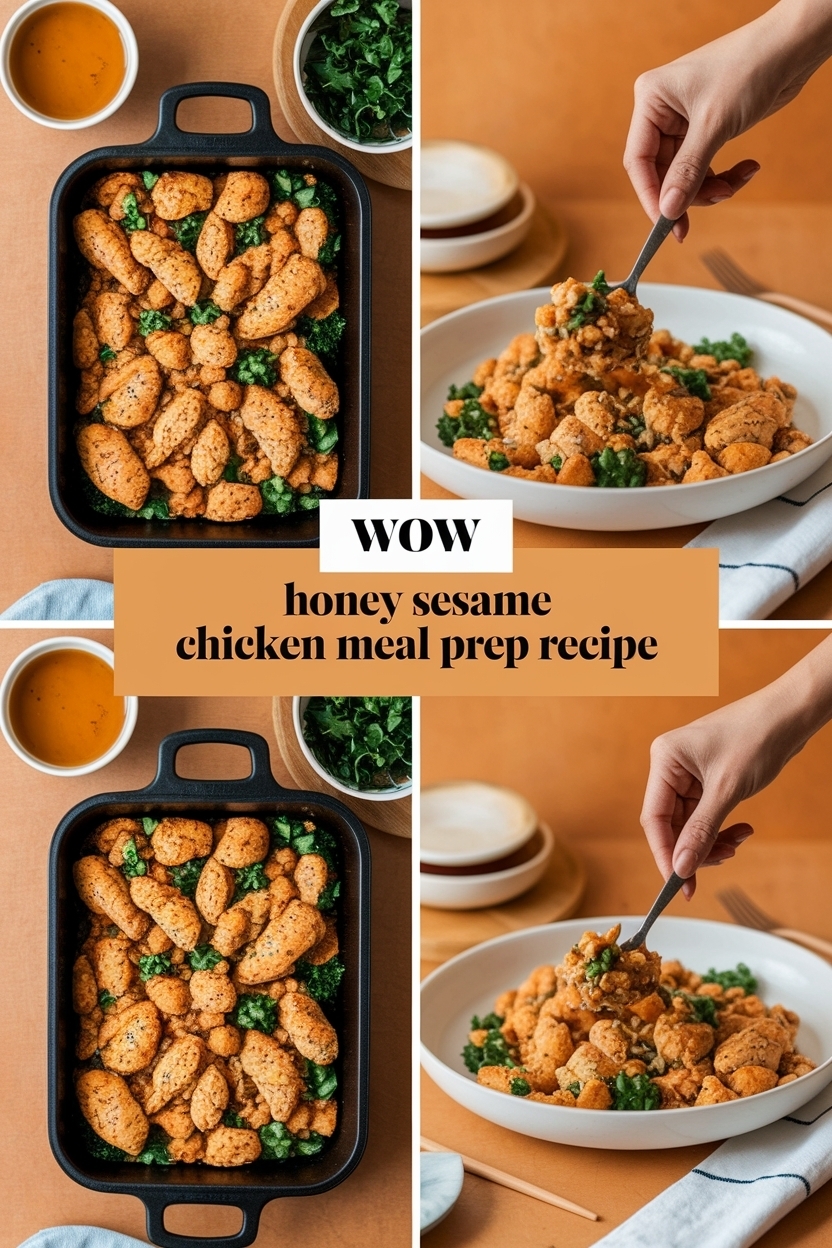 honey sesame chicken meal prep recipe