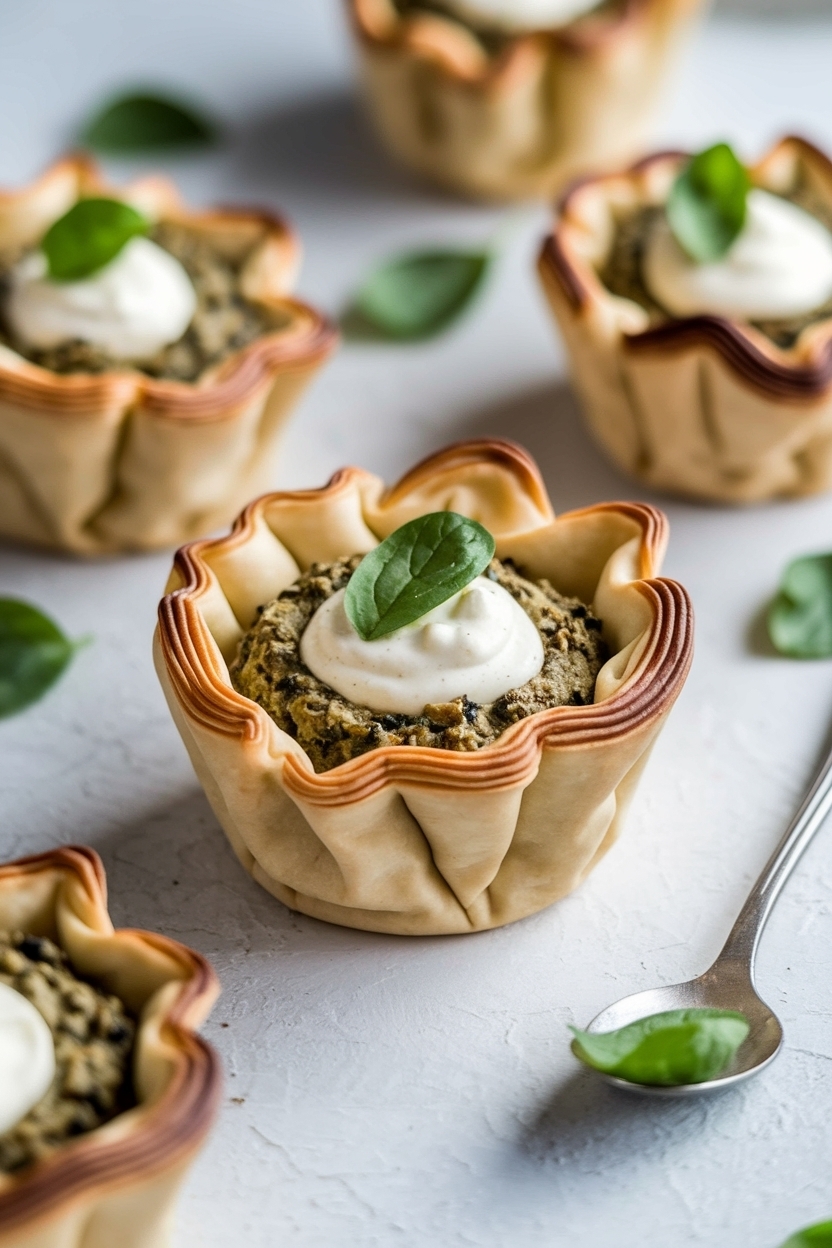 spinach artichoke dip cups recipe phyllo
