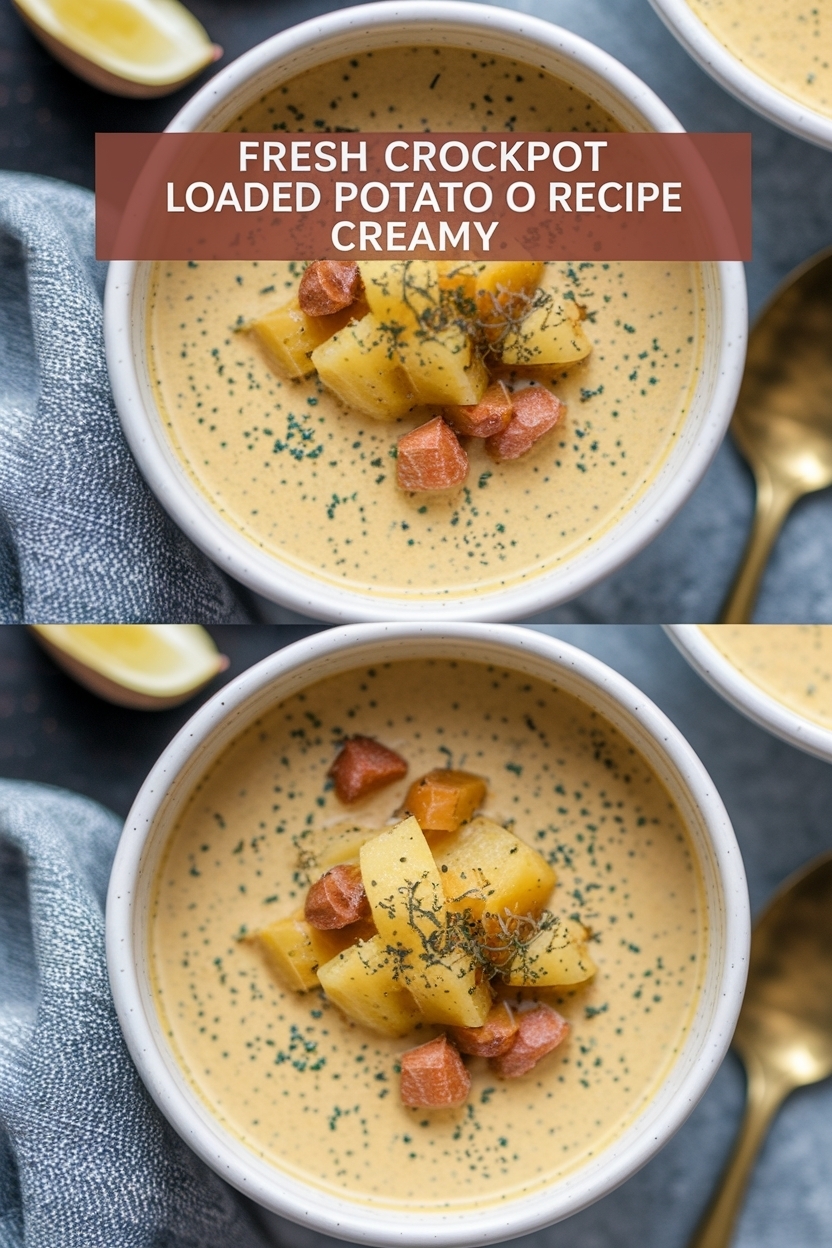 crockpot loaded potato soup recipe creamy