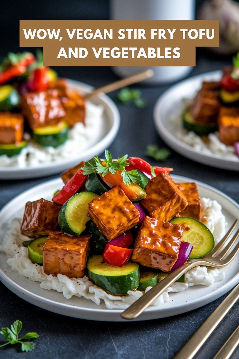 vegan stir fry tofu and vegetables
