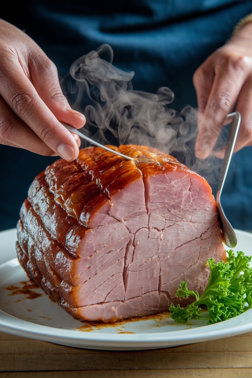 bone in ham low and slow 250 juicy