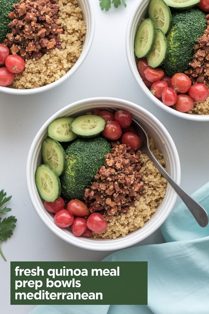 quinoa meal prep bowls recipe mediterranean