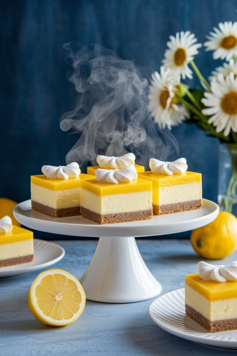 lemon bar cheesecake squares