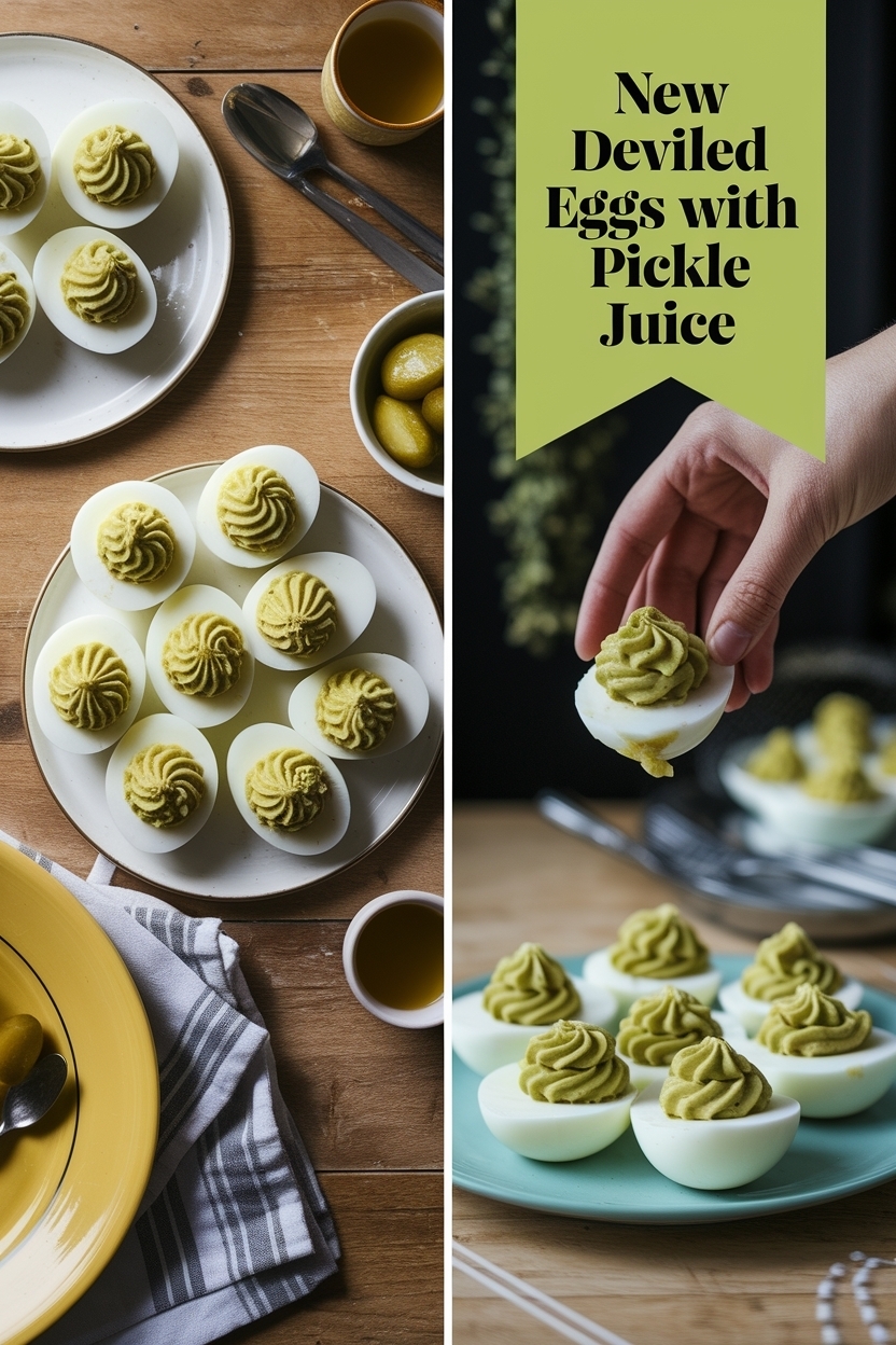 deviled eggs with pickle juice