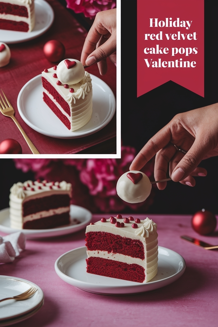 red velvet cake pops valentine