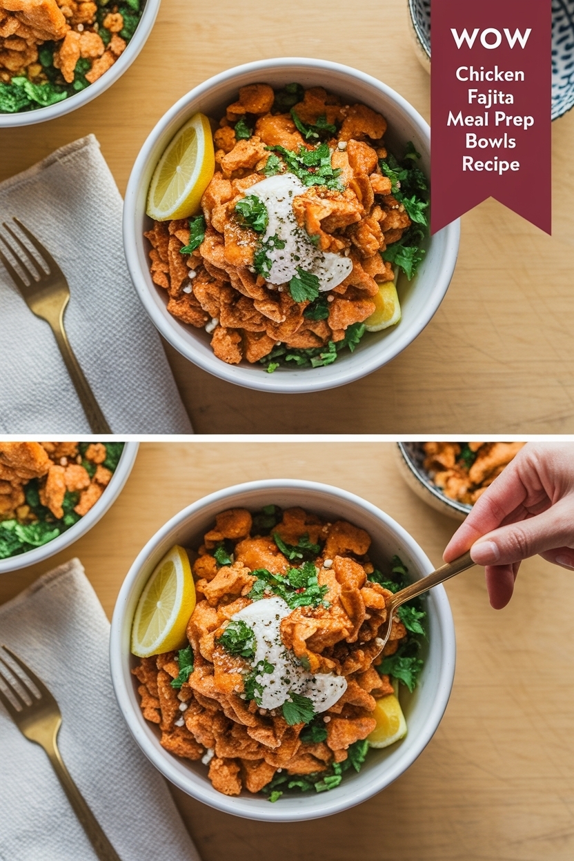 chicken fajita meal prep bowls recipe