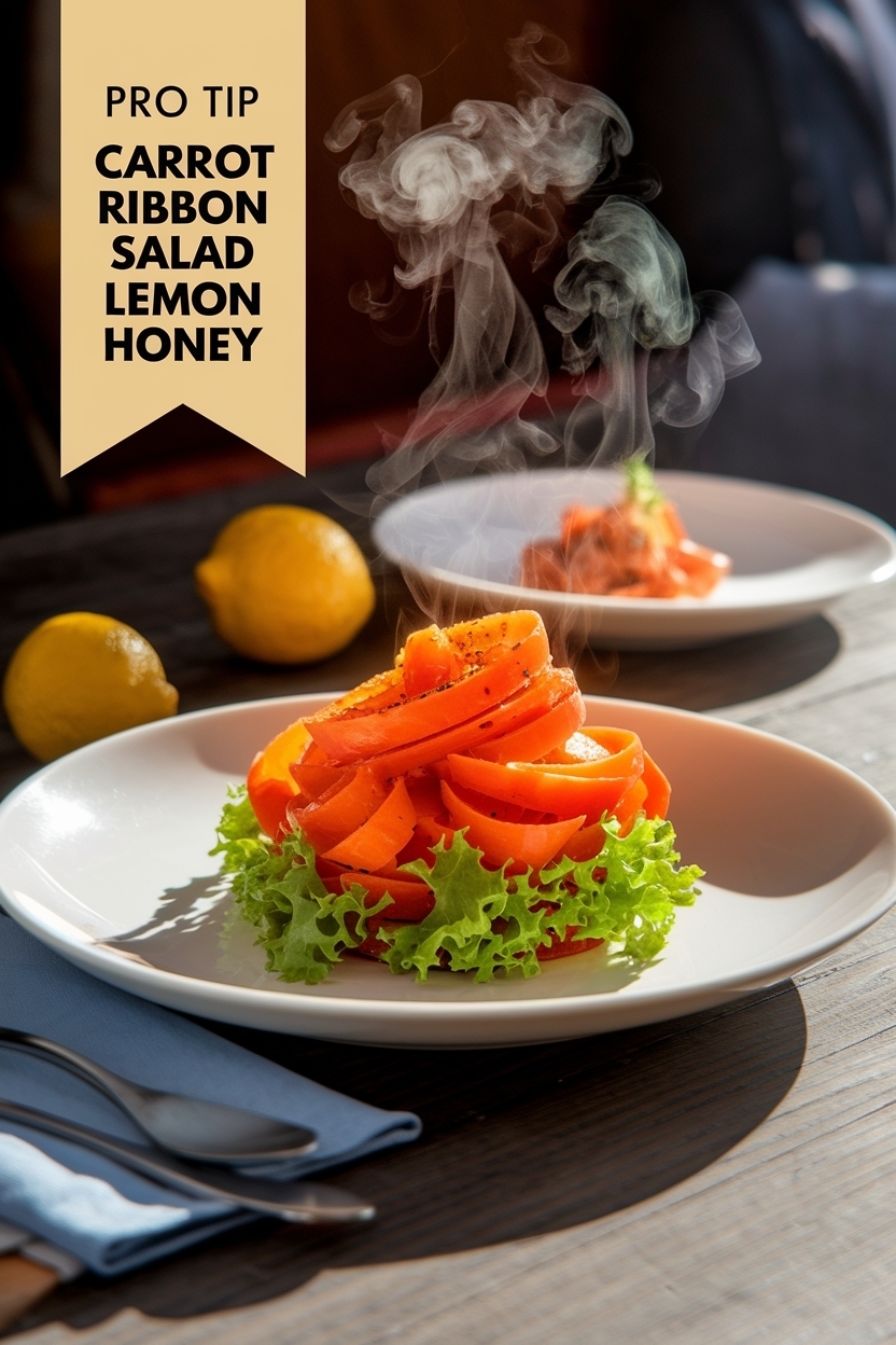 carrot ribbon salad lemon honey