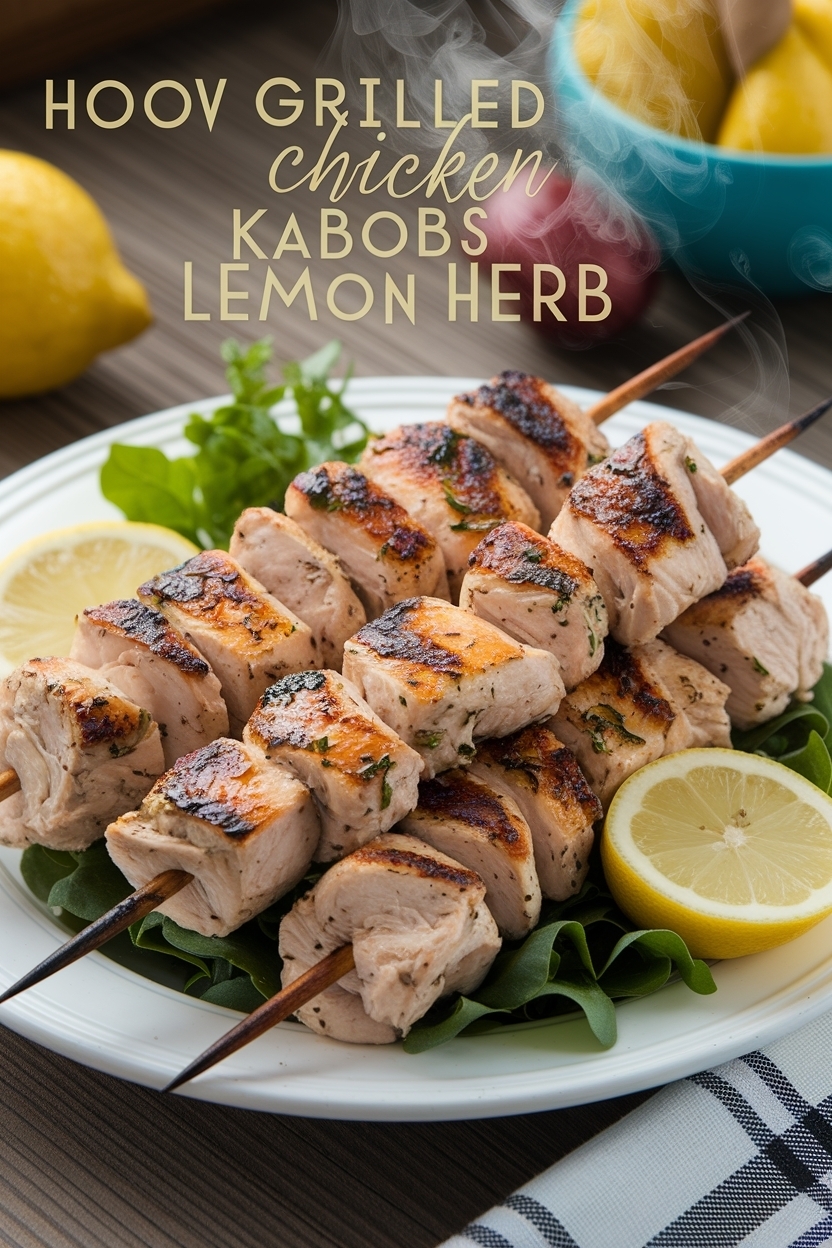 grilled chicken kabobs lemon herb