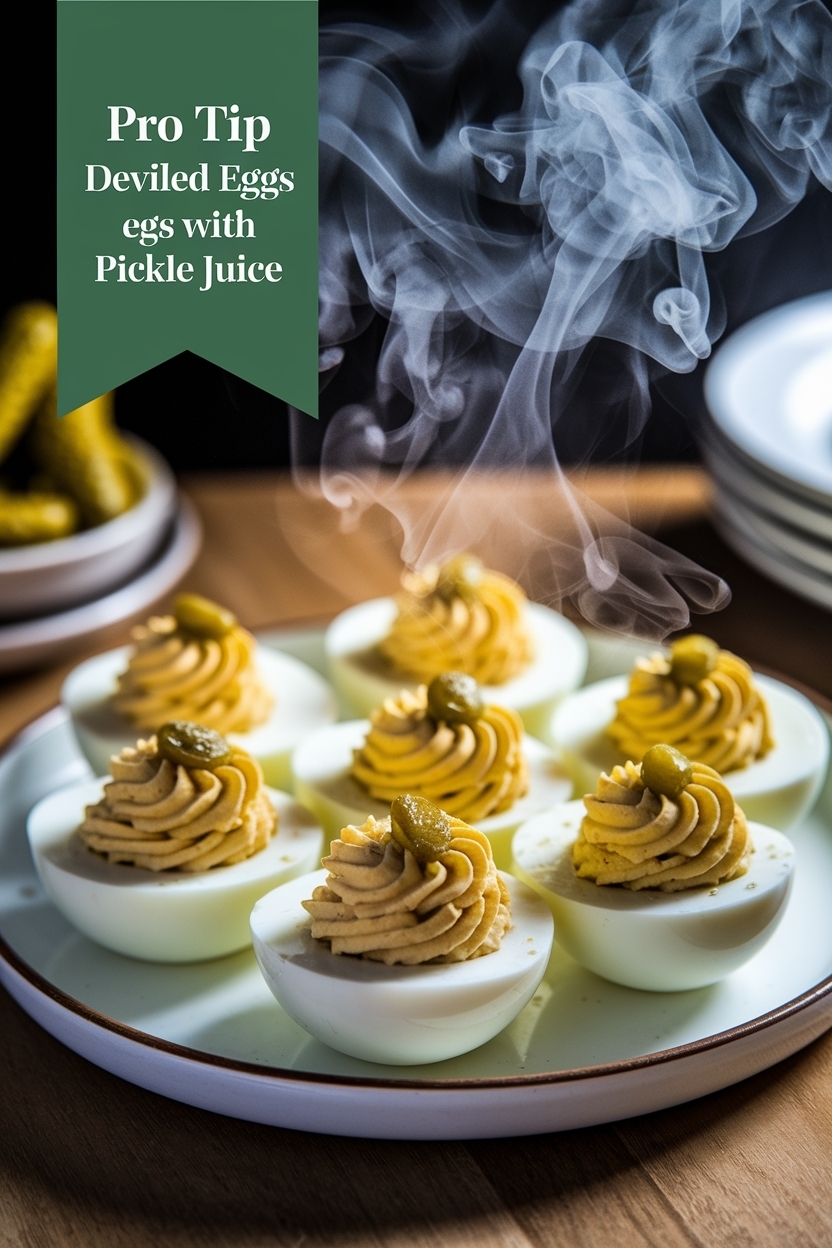 deviled eggs with pickle juice