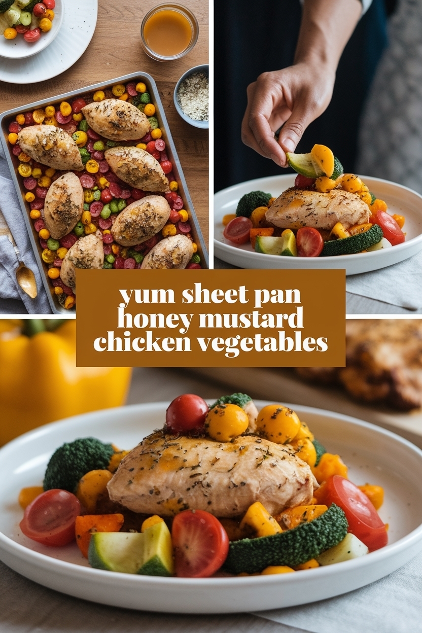 sheet pan honey mustard chicken vegetables