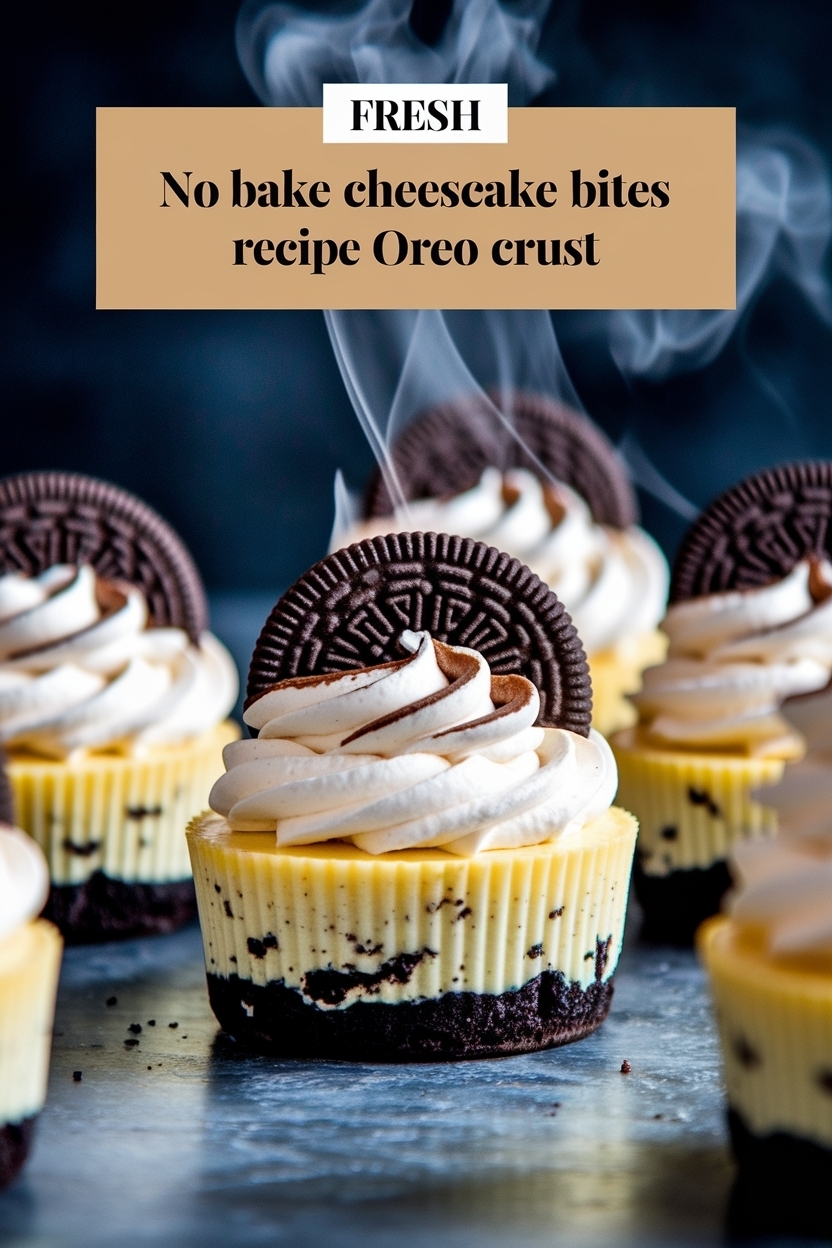 no bake cheesecake bites recipe oreo crust