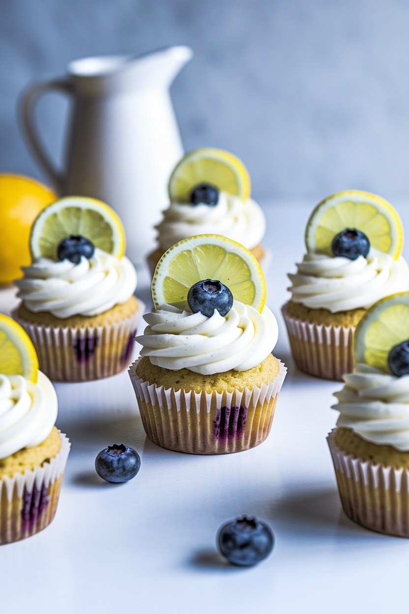 lemon blueberry cupcakes spring