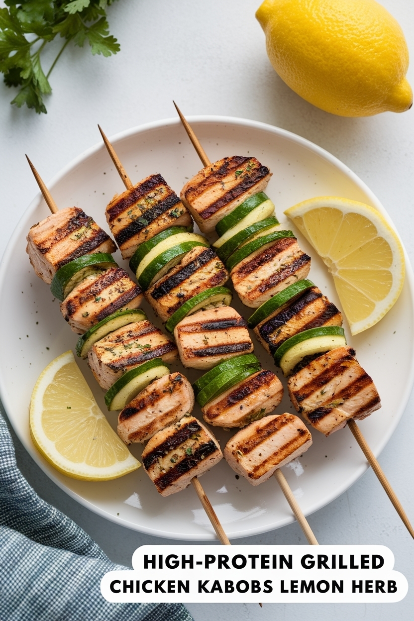 grilled chicken kabobs lemon herb