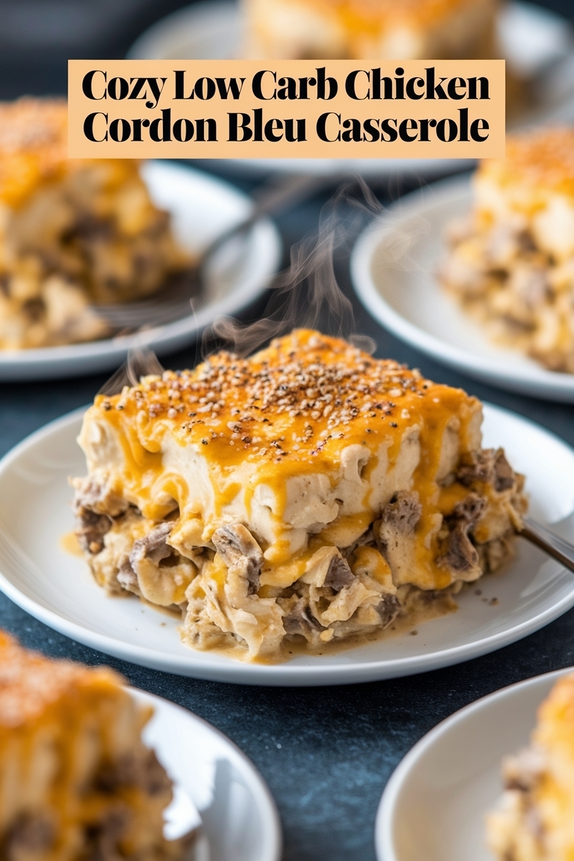 low carb chicken cordon bleu casserole