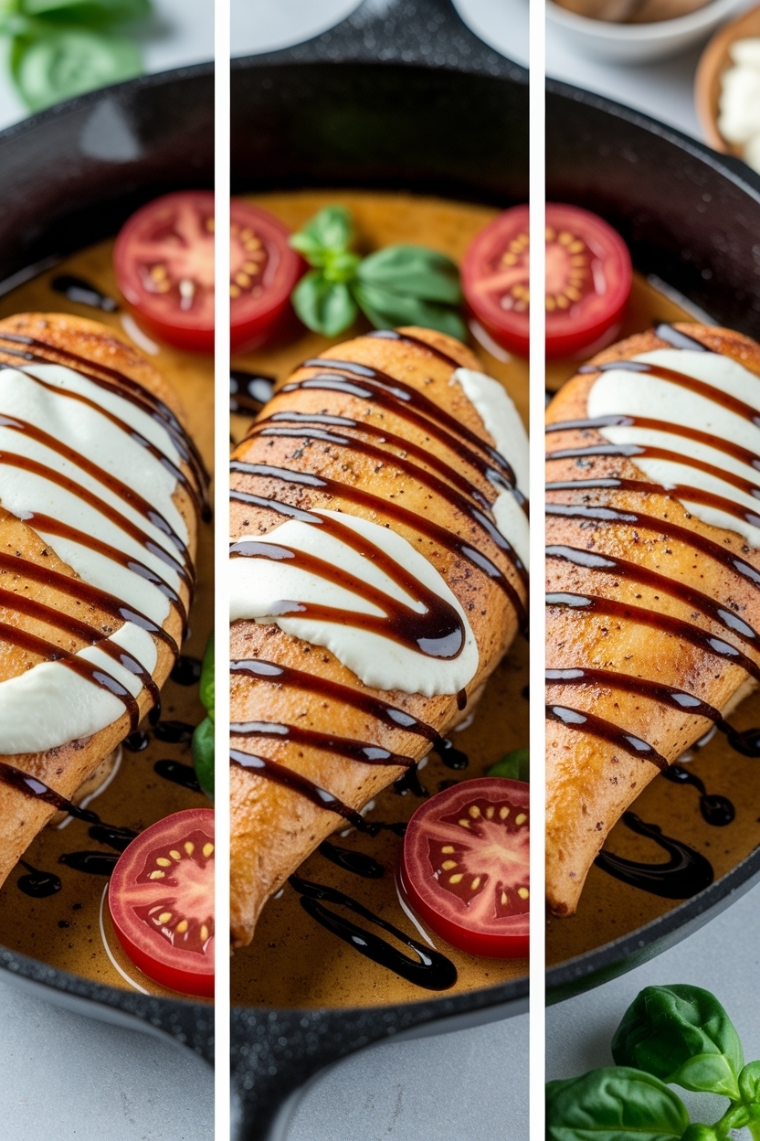 caprese chicken skillet balsamic