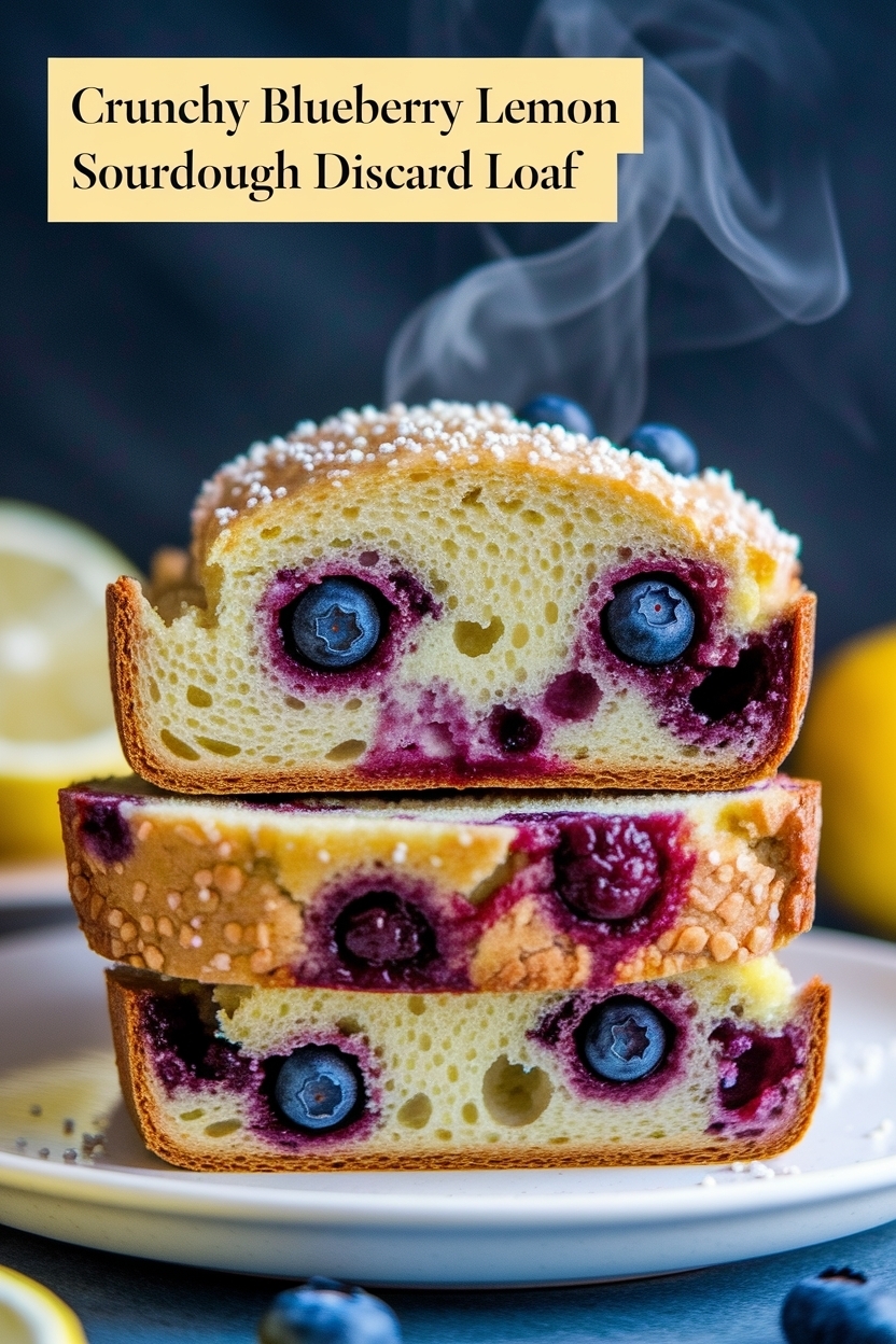 blueberry lemon sourdough discard loaf