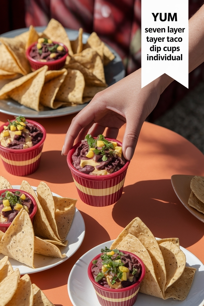 seven layer taco dip cups individual