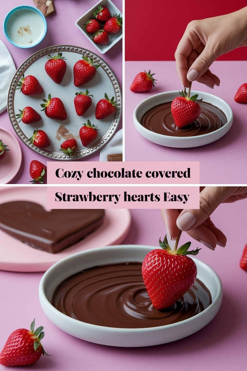 chocolate covered strawberry hearts easy