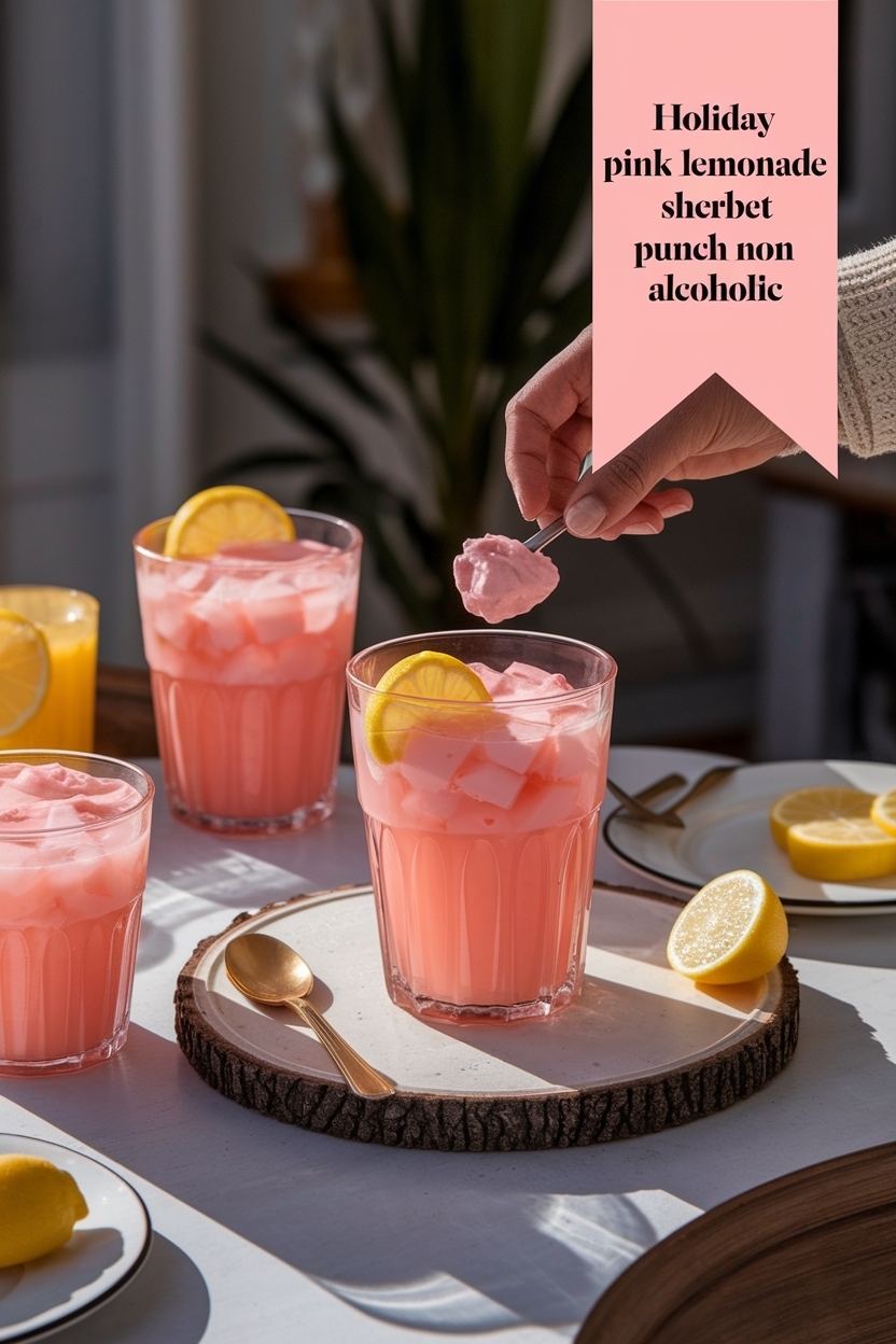 pink lemonade sherbet punch non alcoholic
