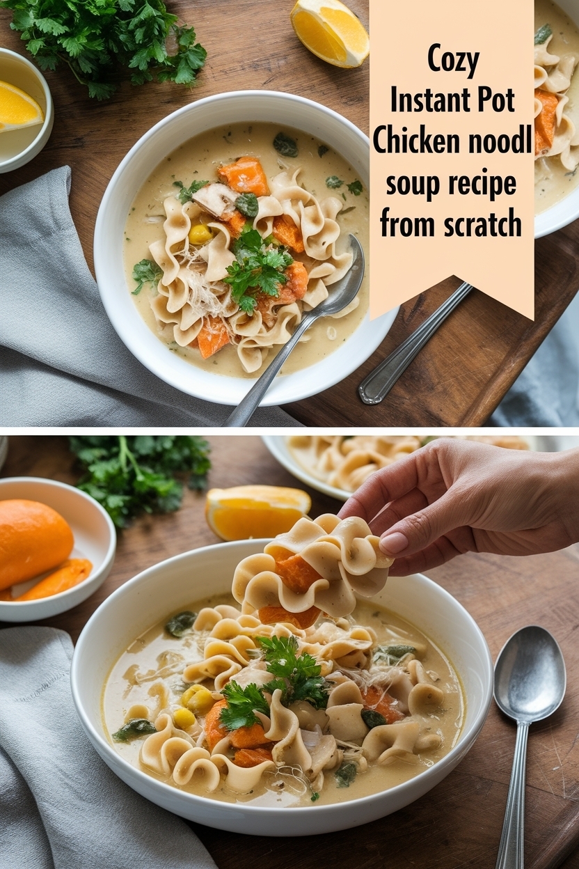 instant pot chicken noodle soup recipe from scratch