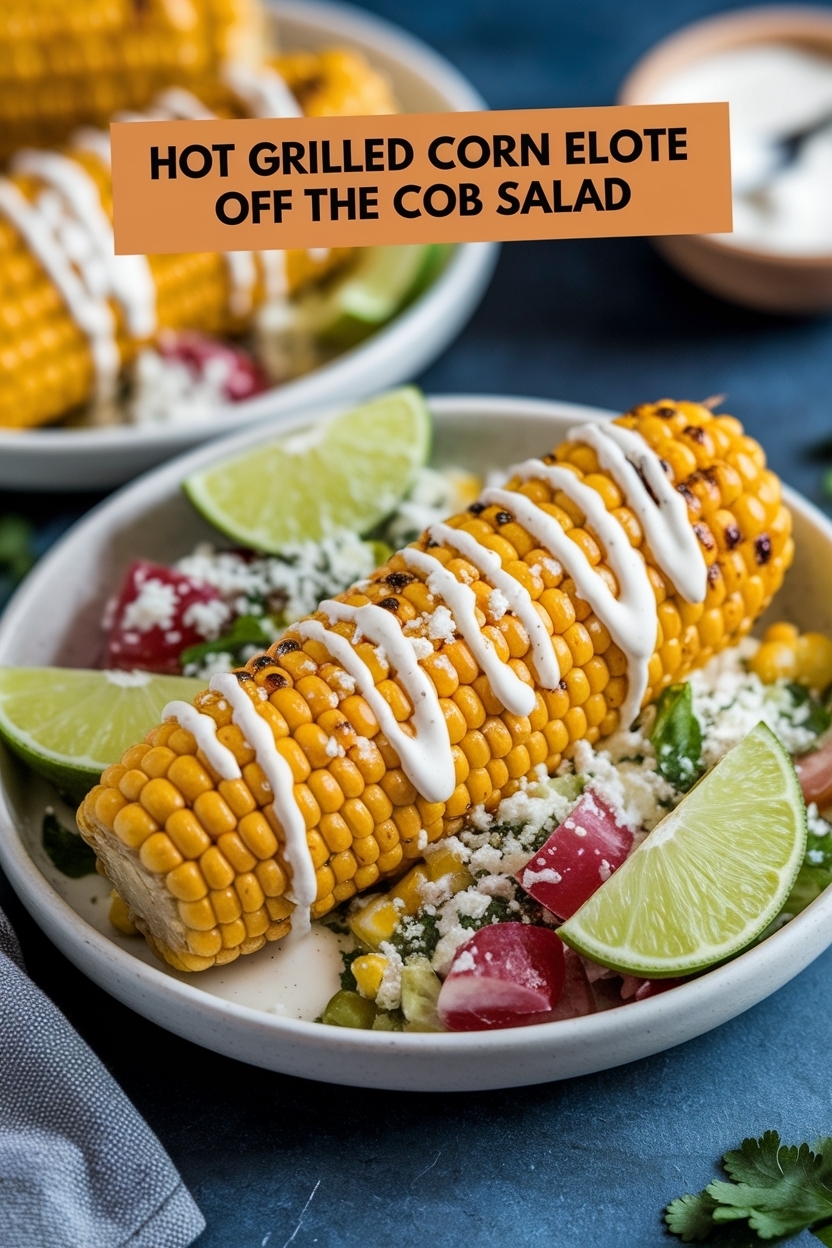 grilled corn elote off the cob salad