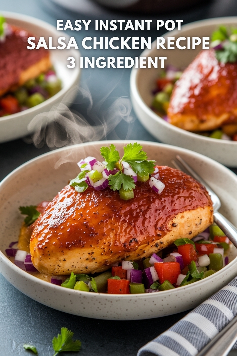 instant pot salsa chicken recipe 3 ingredient