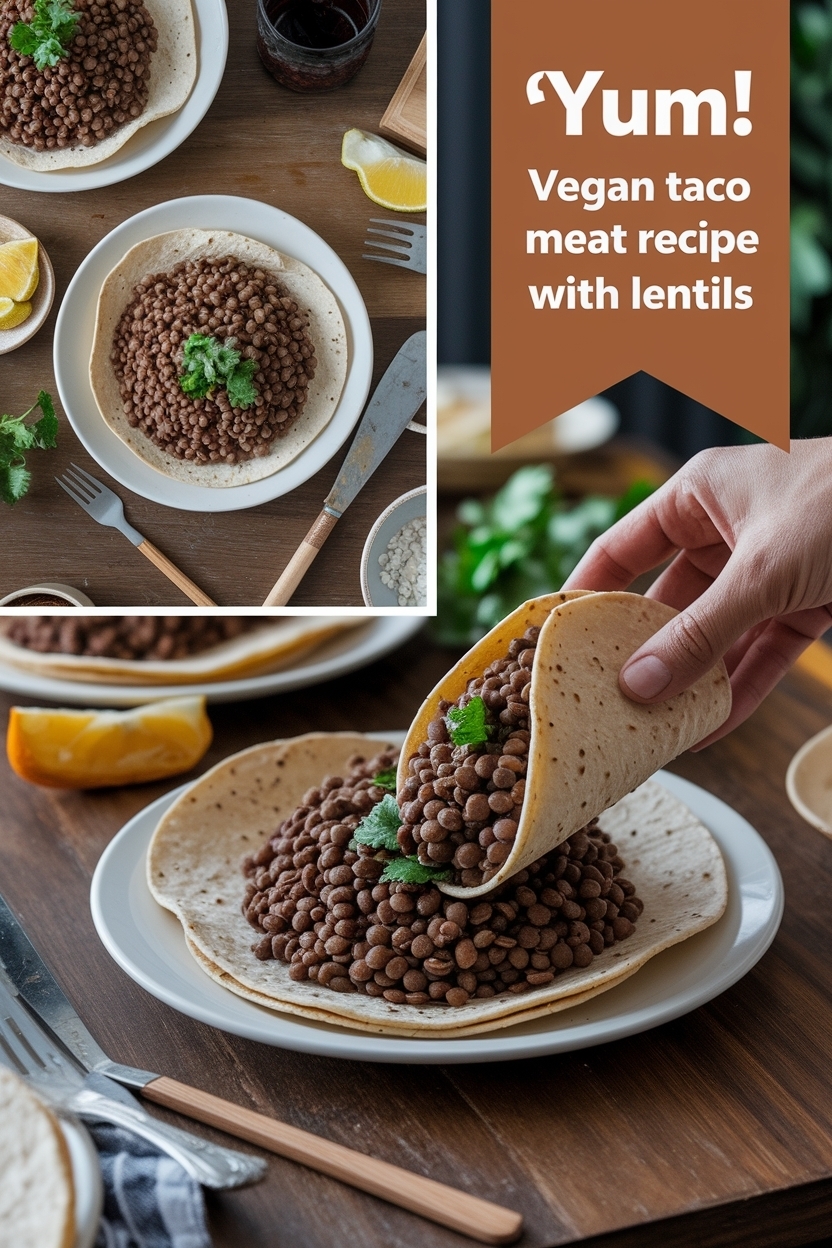 vegan taco meat recipe with lentils