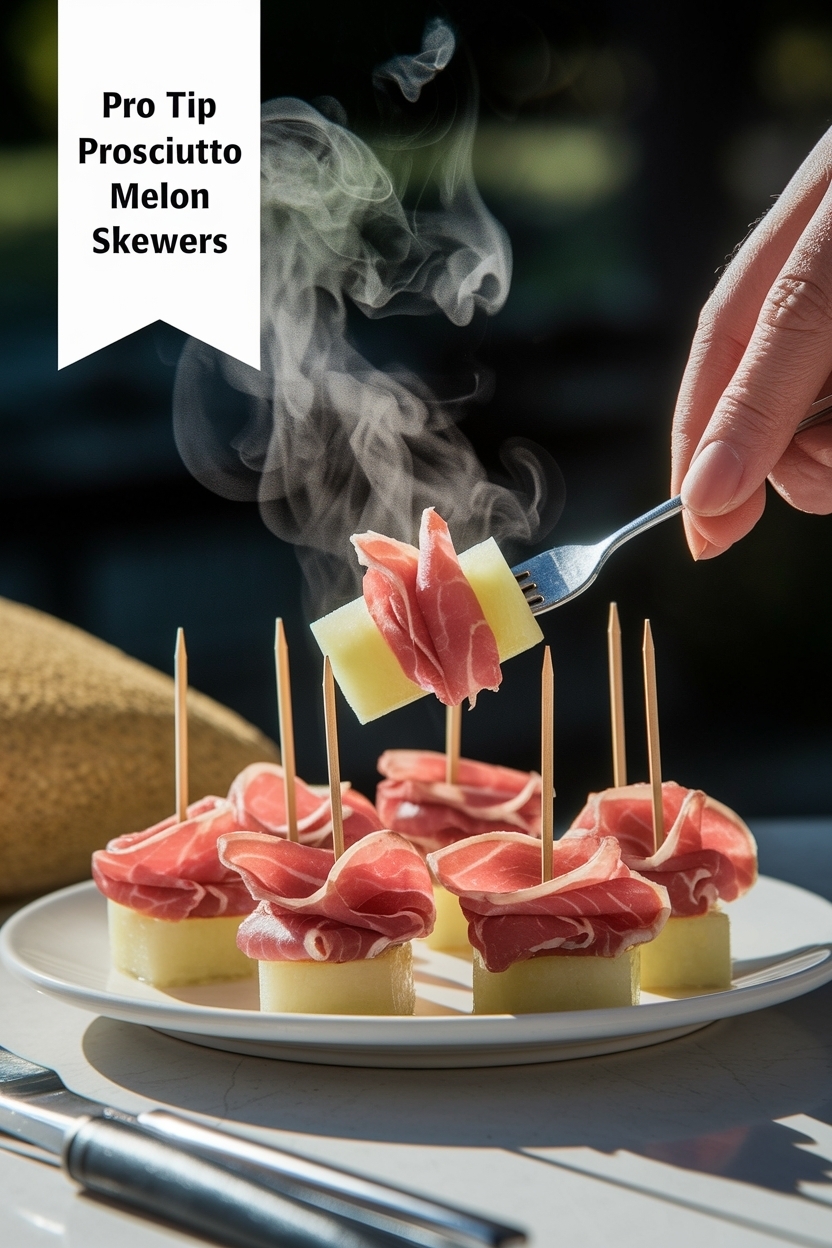 prosciutto melon skewers