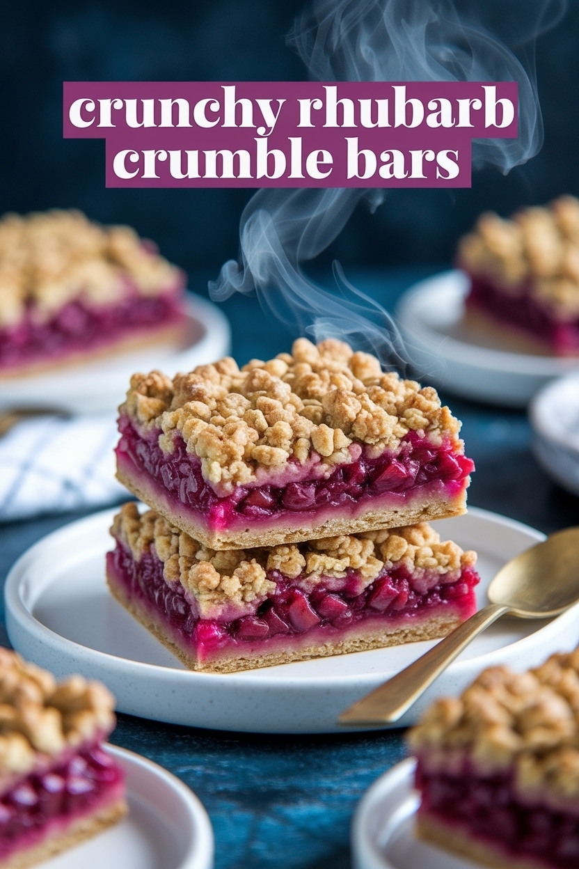 rhubarb crumble bars