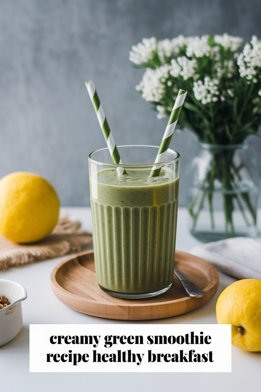 green smoothie recipe healthy breakfast - Extra Photo