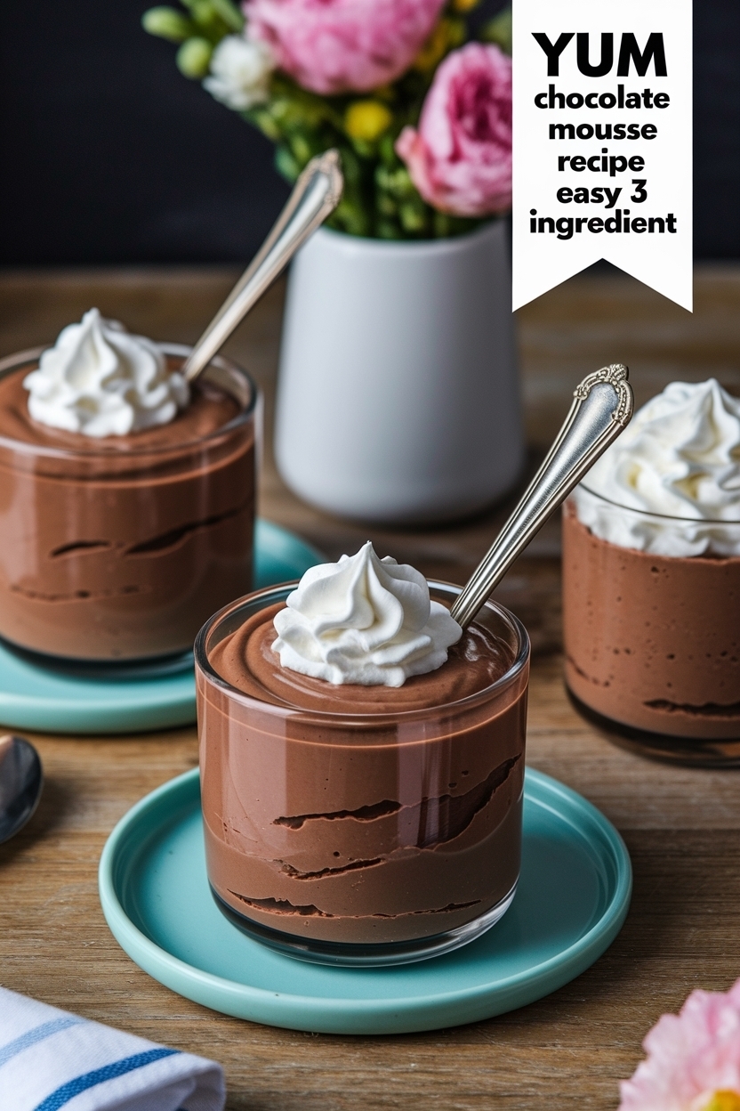 chocolate mousse recipe easy 3 ingredient