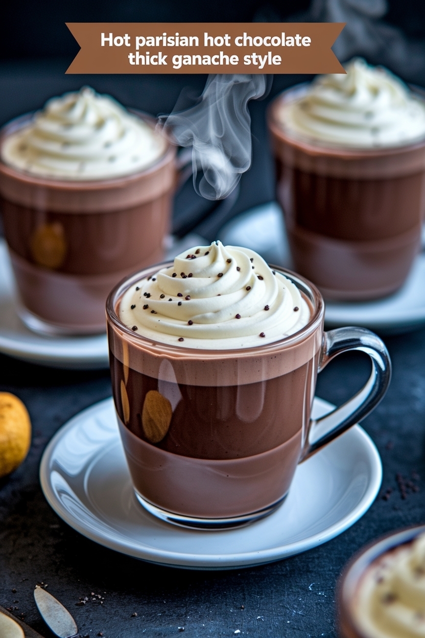parisian hot chocolate thick ganache style