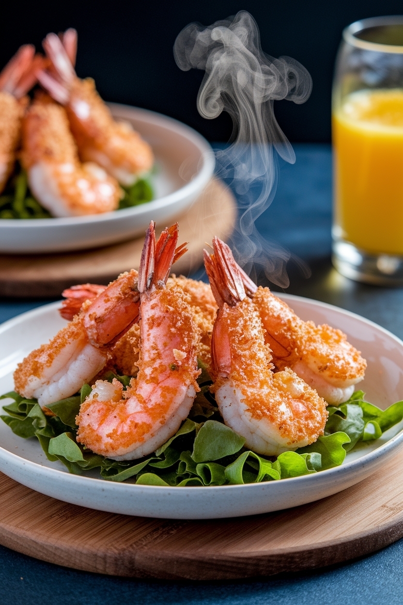 air fryer shrimp recipe breaded crispy