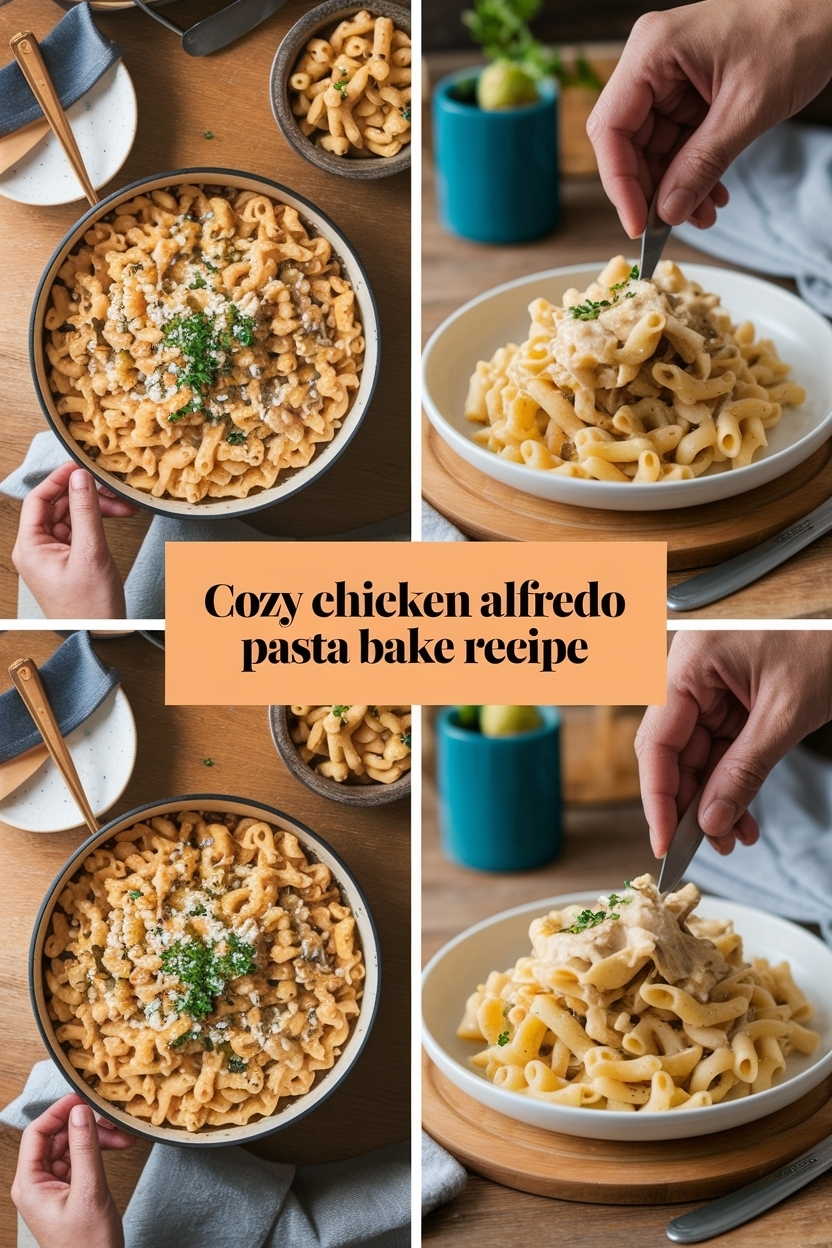 chicken alfredo pasta bake recipe