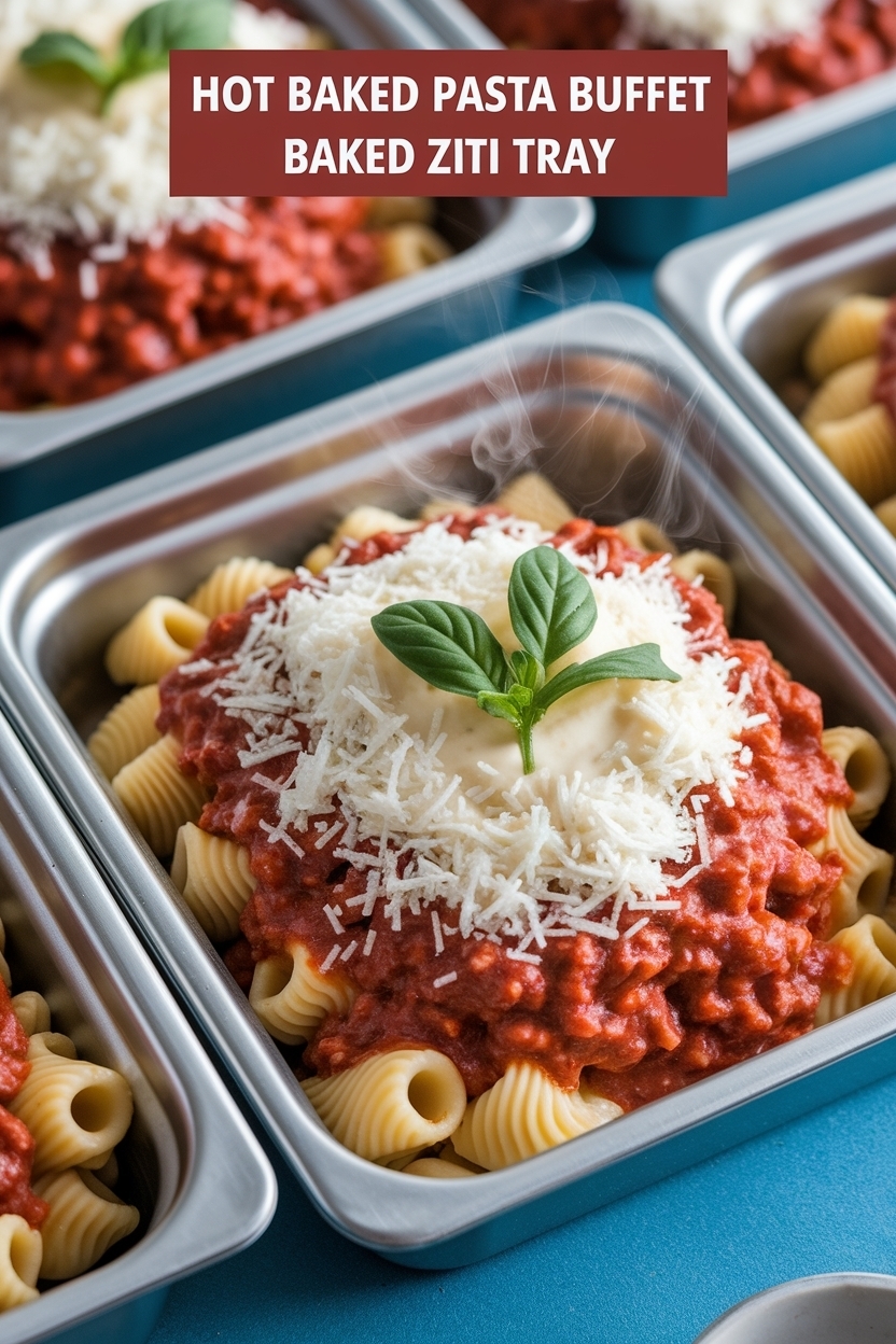 baked pasta buffet baked ziti tray