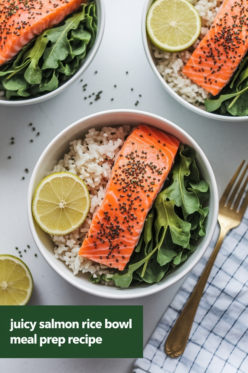 salmon rice bowl meal prep recipe
