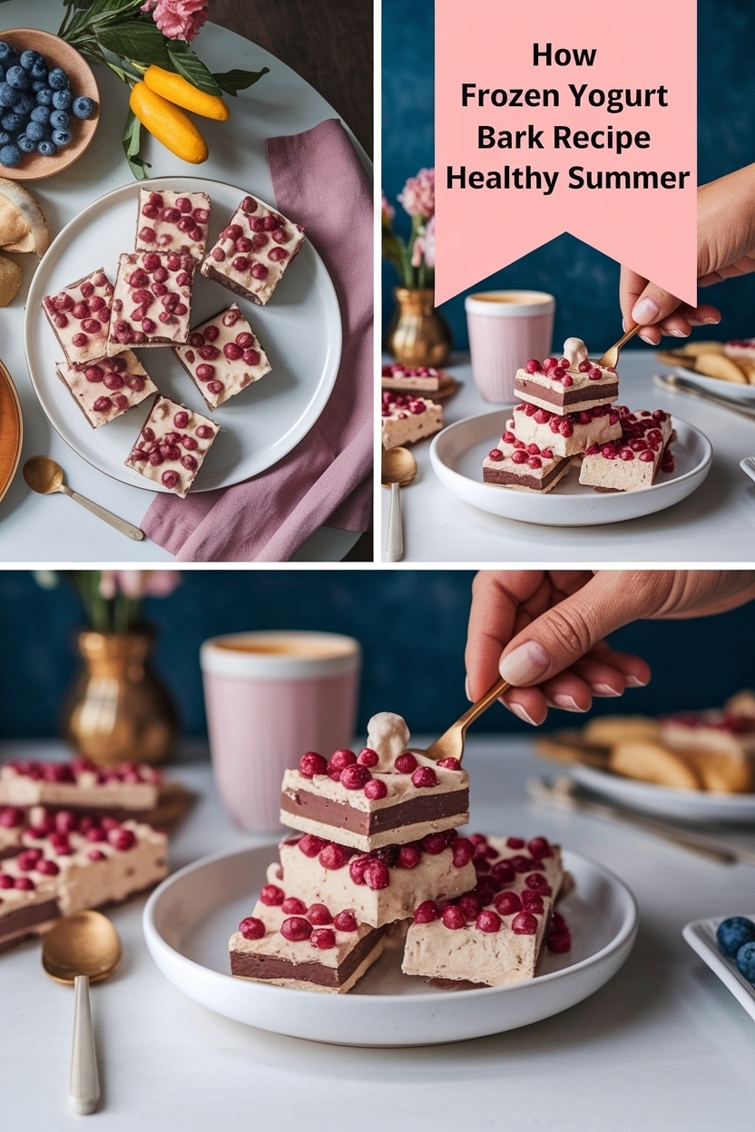 frozen yogurt bark recipe healthy summer