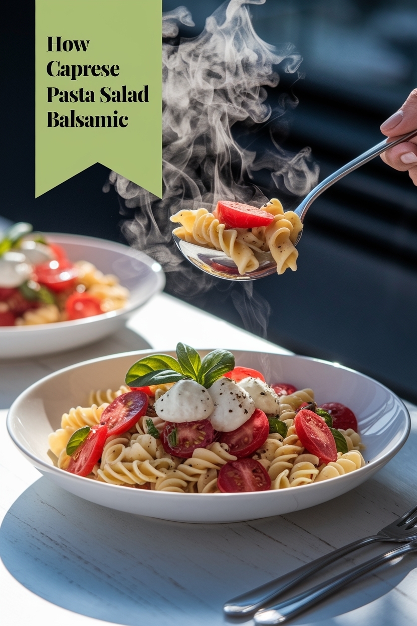 caprese pasta salad balsamic