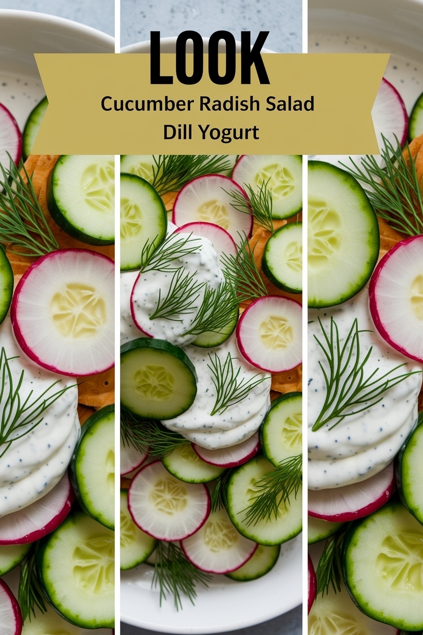 cucumber radish salad dill yogurt