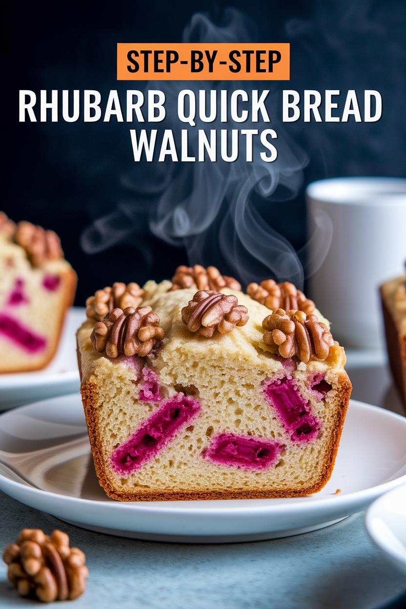 rhubarb quick bread walnuts