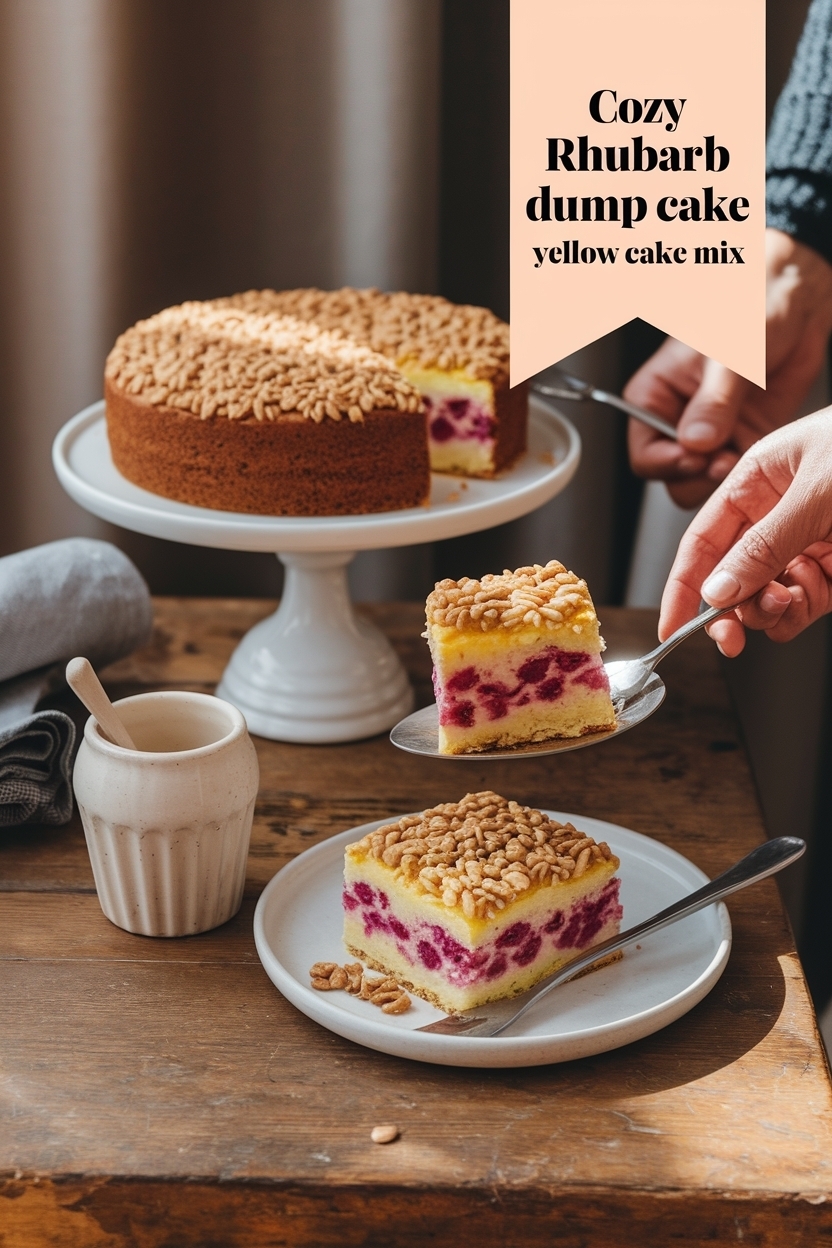 rhubarb dump cake yellow cake mix