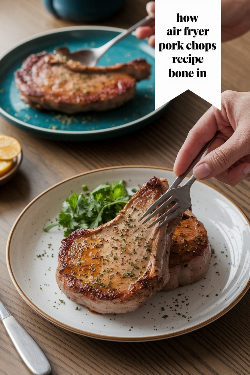 air fryer pork chops recipe bone in