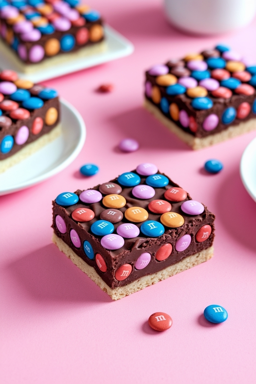 valentine m&m cookie bars 9x13