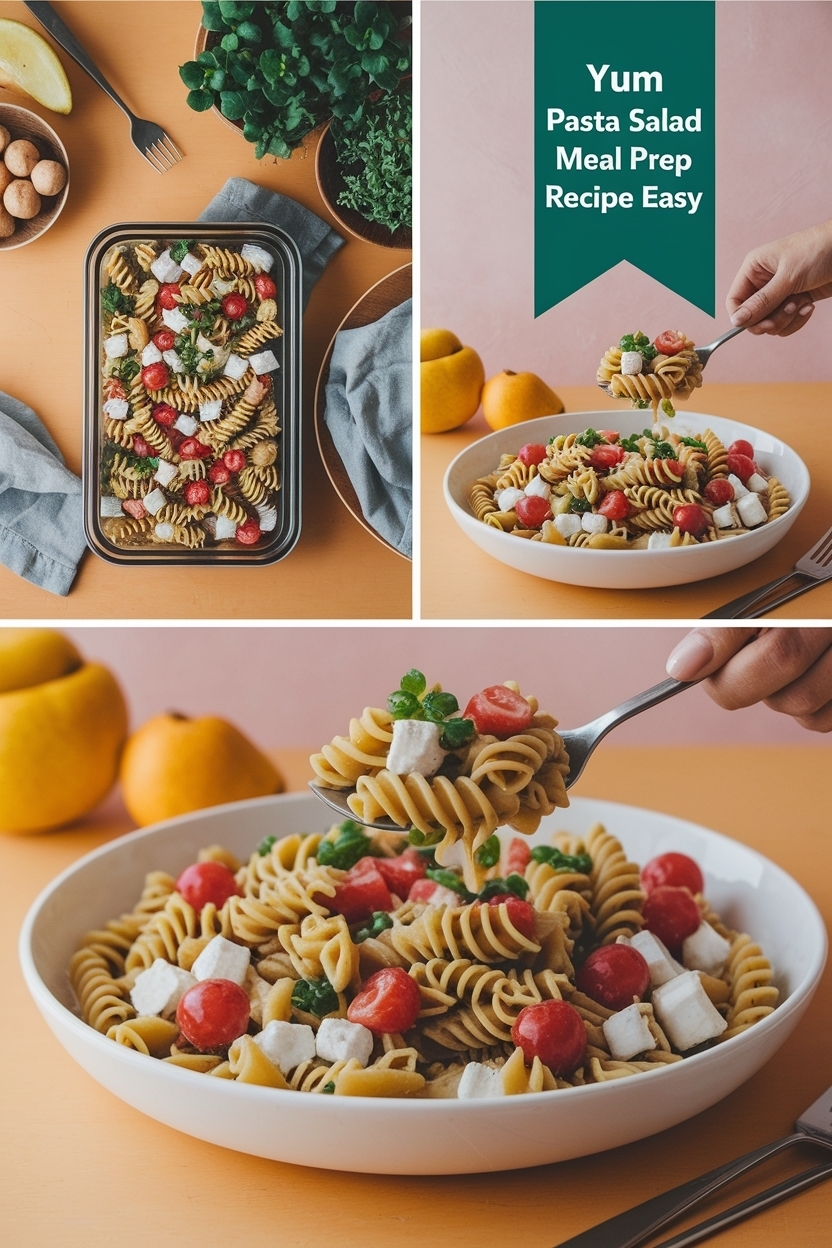 pasta salad meal prep recipe easy