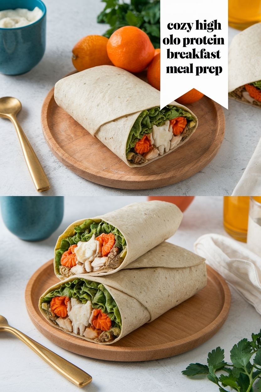 high protein breakfast burrito meal prep